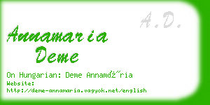 annamaria deme business card